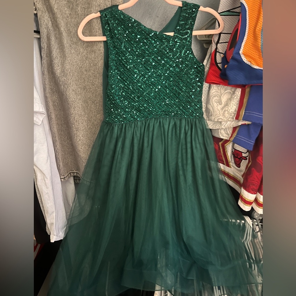 Green sequence green dress size 12